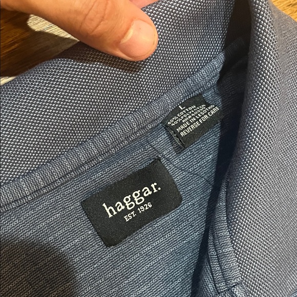 Haggar Men's Classic Navy Polo Shirt - Picture 2 of 2